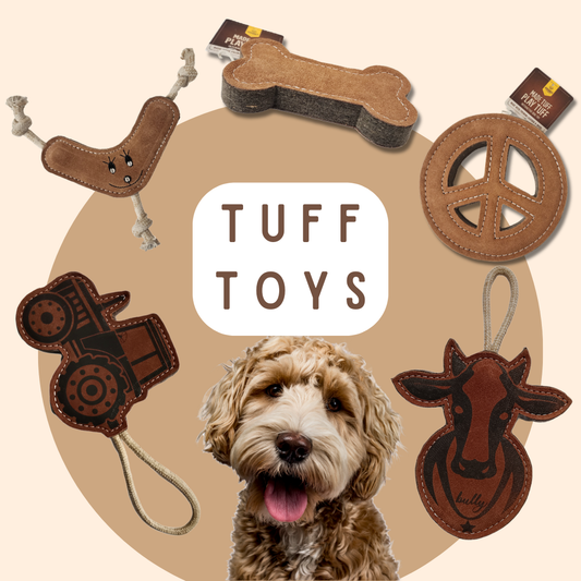 TUFF TOYS Leather Dog Toys