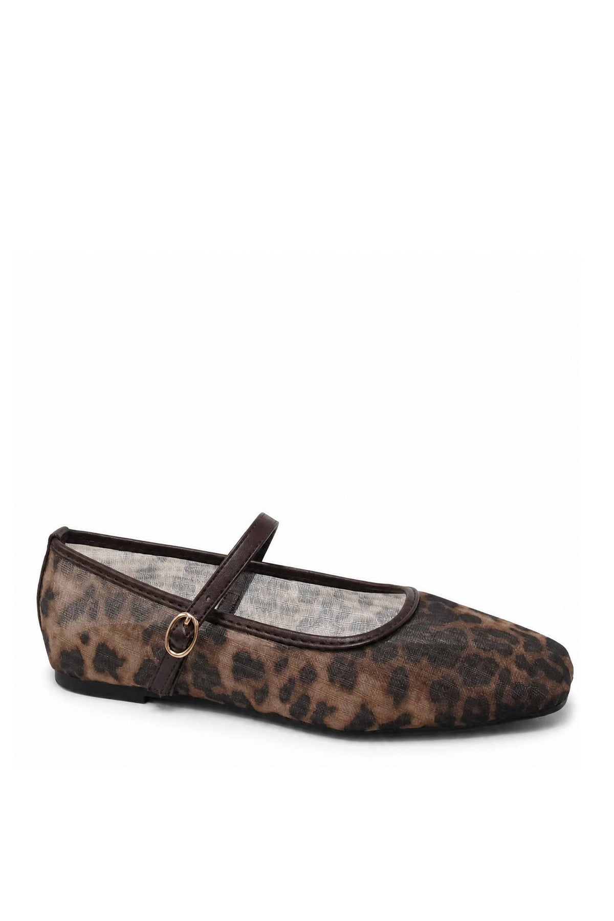 Rhea Mary Jane Leopard Flats