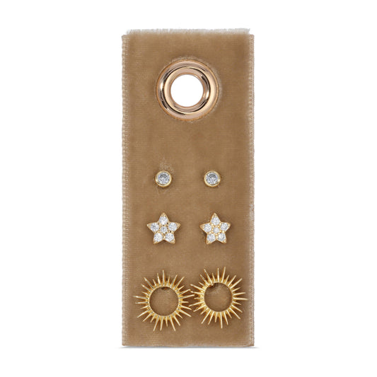Star and Sun Velvet Stud Gift Set
