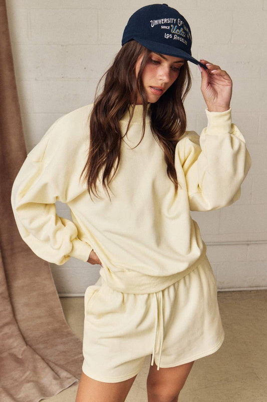 Mock Neckline Oversized Lounge Set