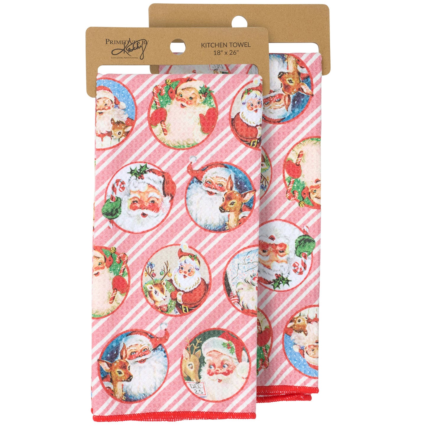 Santa Faces Kitchen Towel