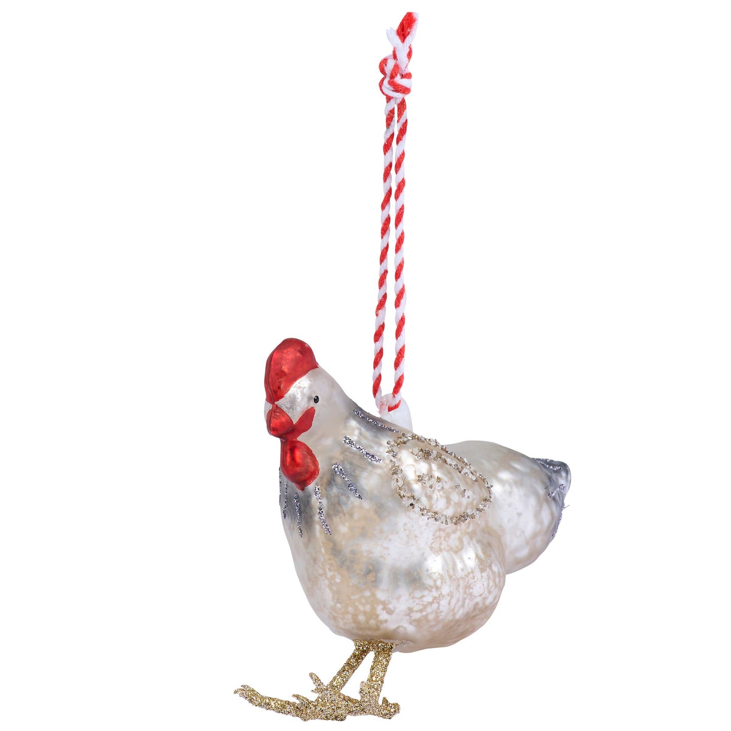Rooster Glass Ornament