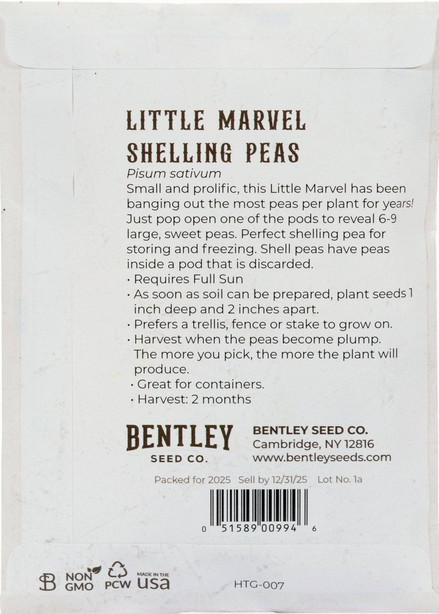 Peas-Little Marvel Shelling 1900