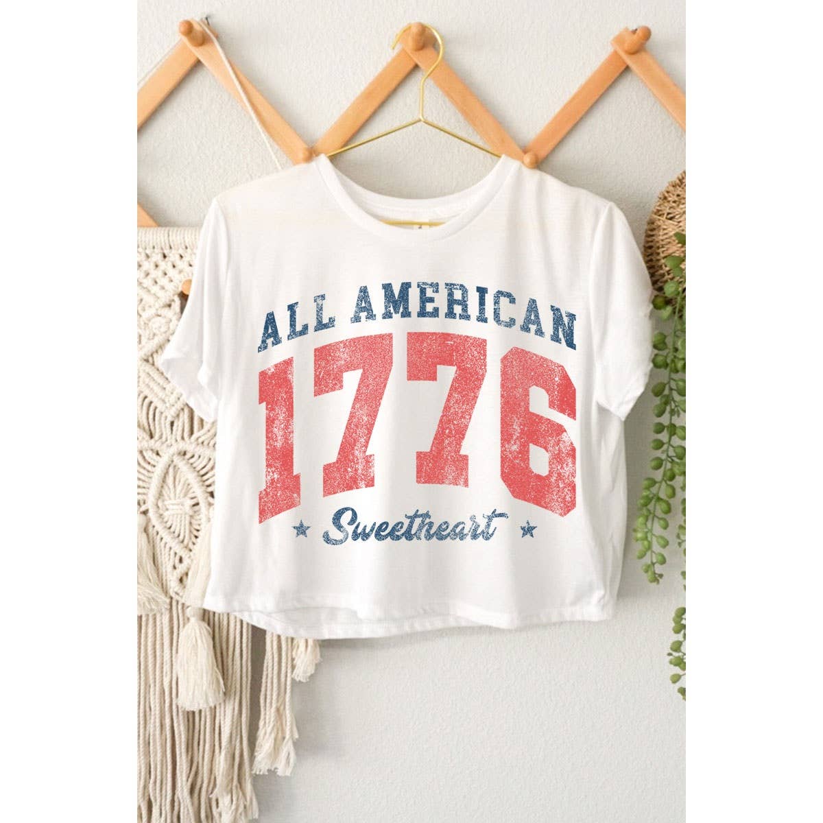 All American 1776 Sweetheart Crop Top