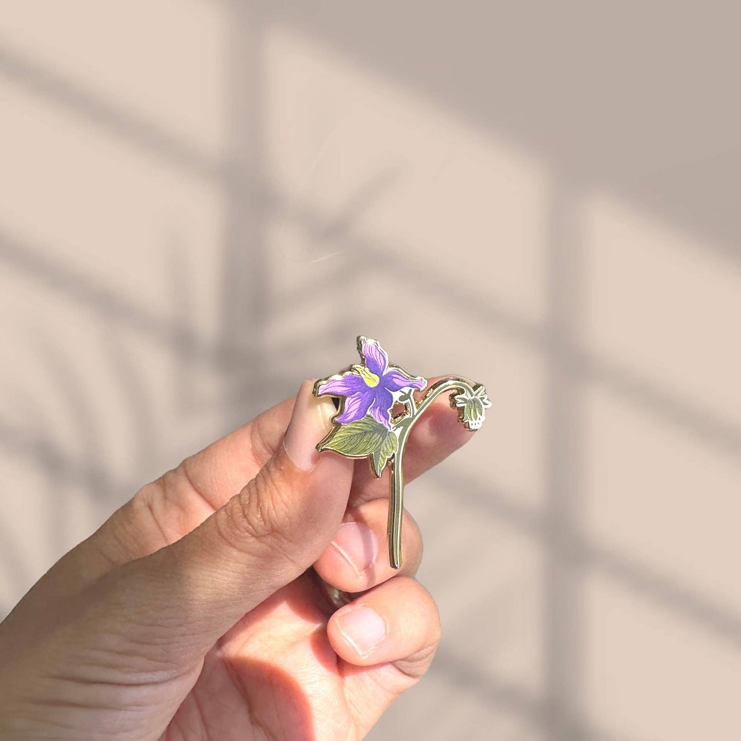 Nightshade Flower Enamel Pin