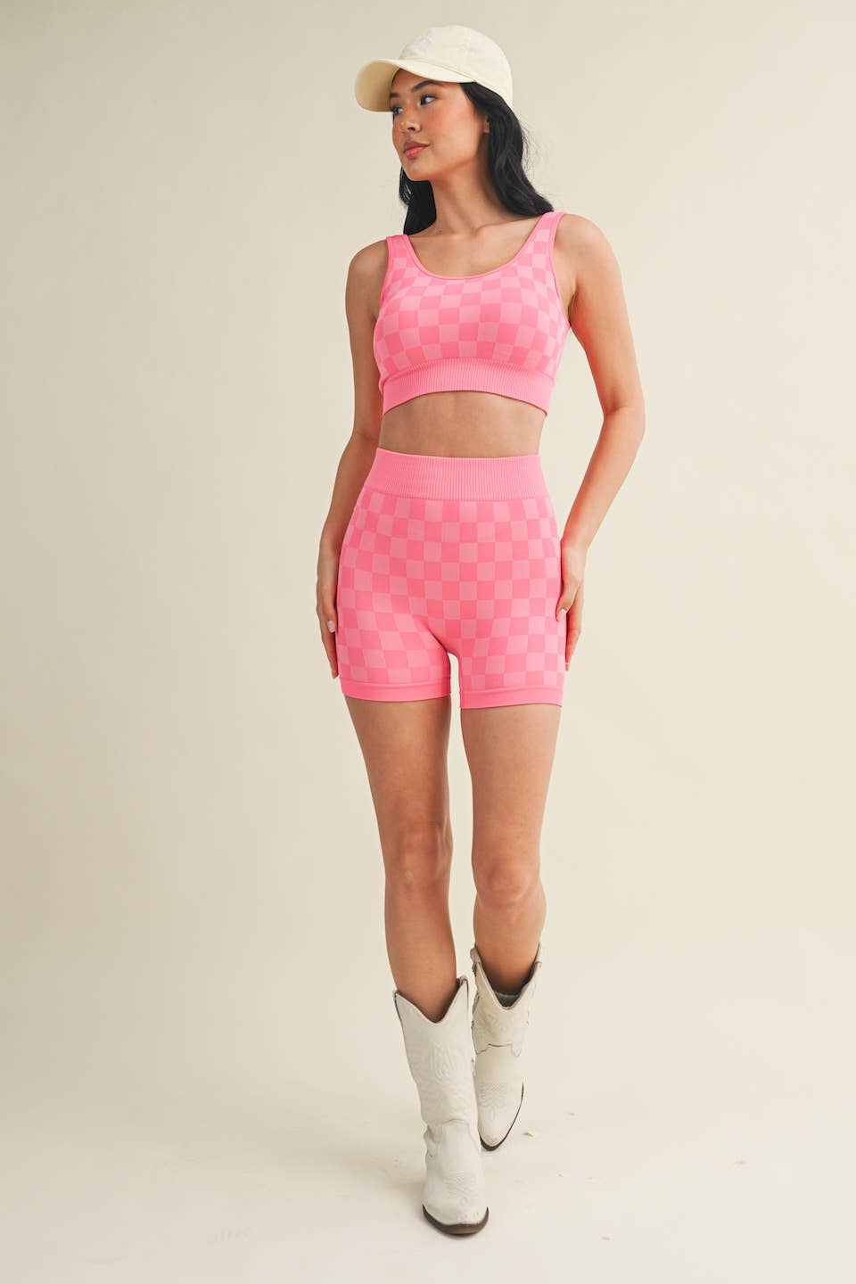 Checkmate Cropped Two Piece Set
