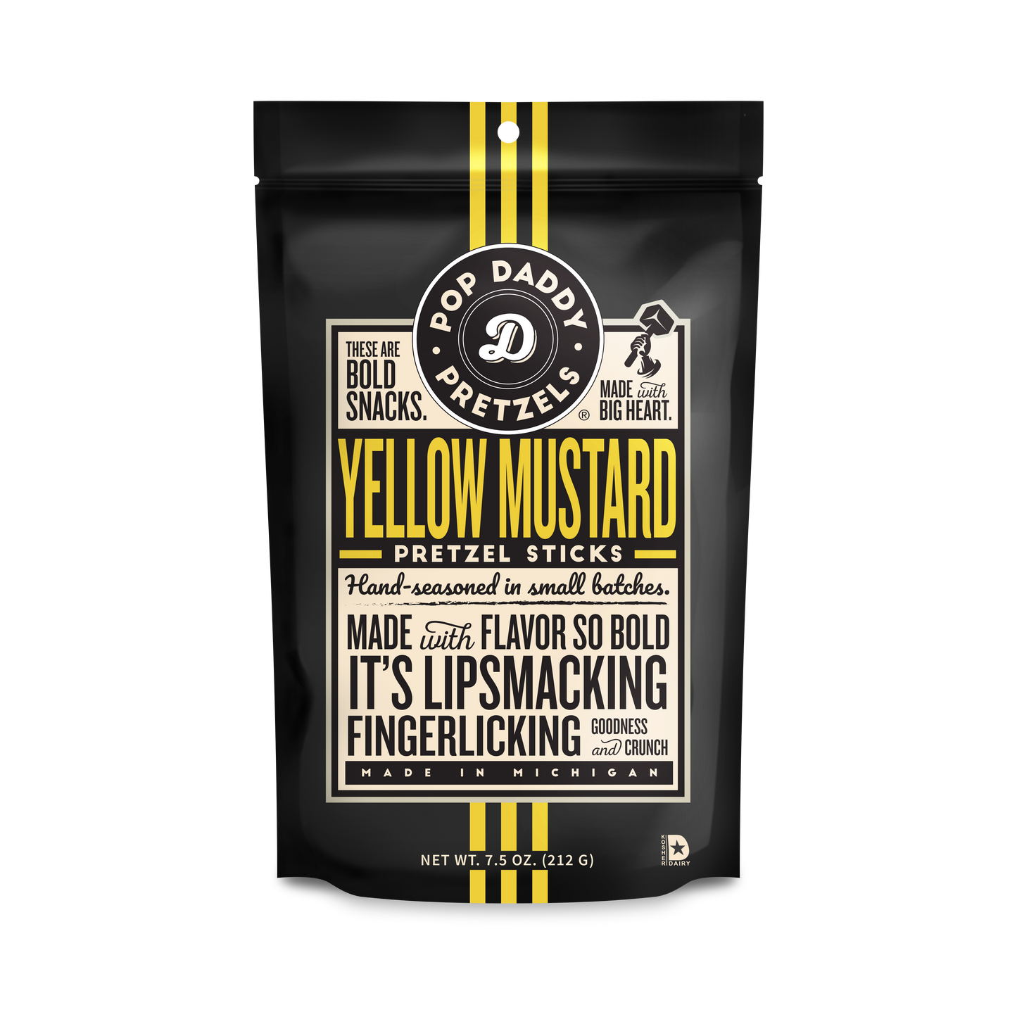 Seasoned Pretzels - 7.5oz - Yellow Mustard