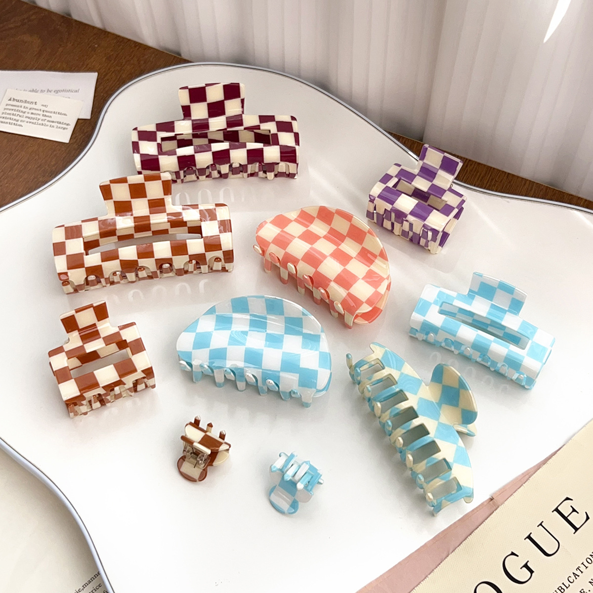 Checkerboard Hair Claw