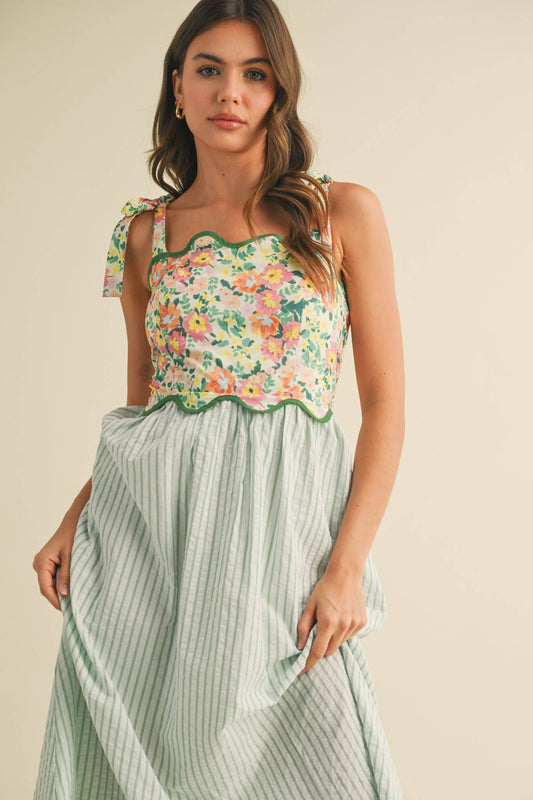 Mixed Print Maxi