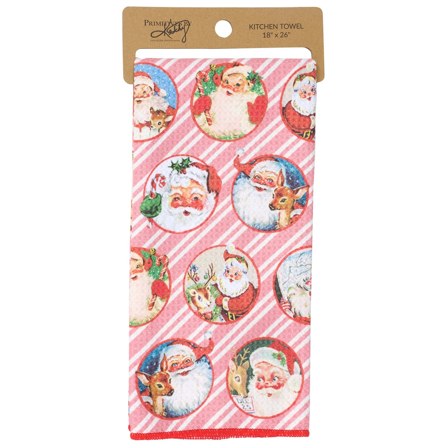 Santa Faces Kitchen Towel