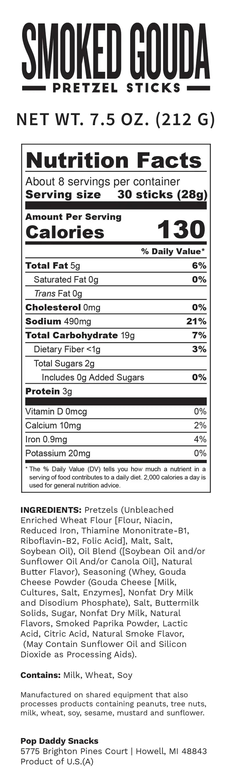 Seasoned Pretzels - 7.5oz - Smoked Gouda