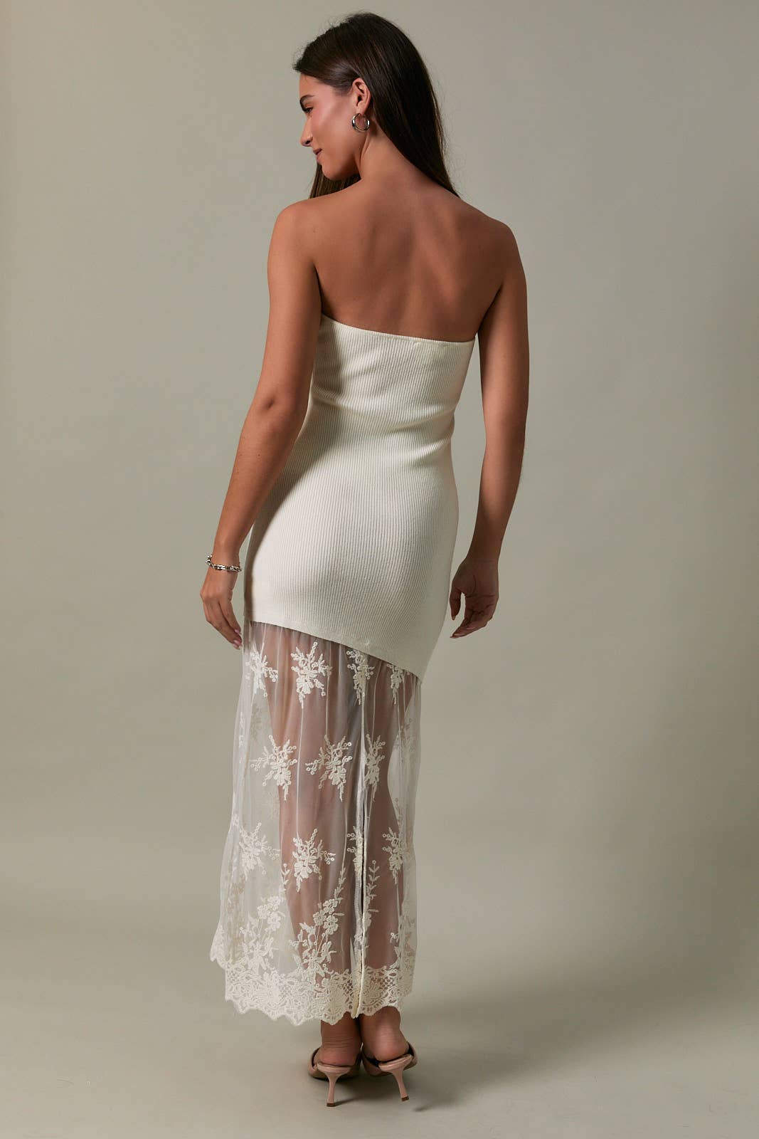 Strapless Lace Dress