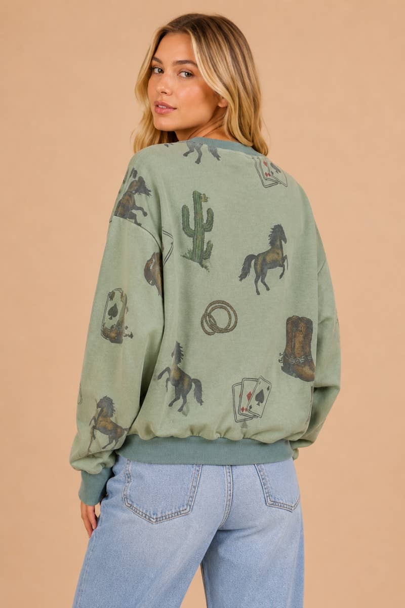 Giddy Up Graphic Sweatshirt