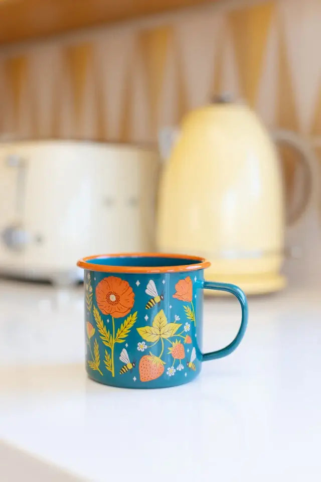 Enamel Poppies Coffee & Camp Mug