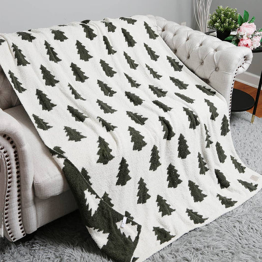 Trees Pattern Print Cozy Soft Throw Blanket