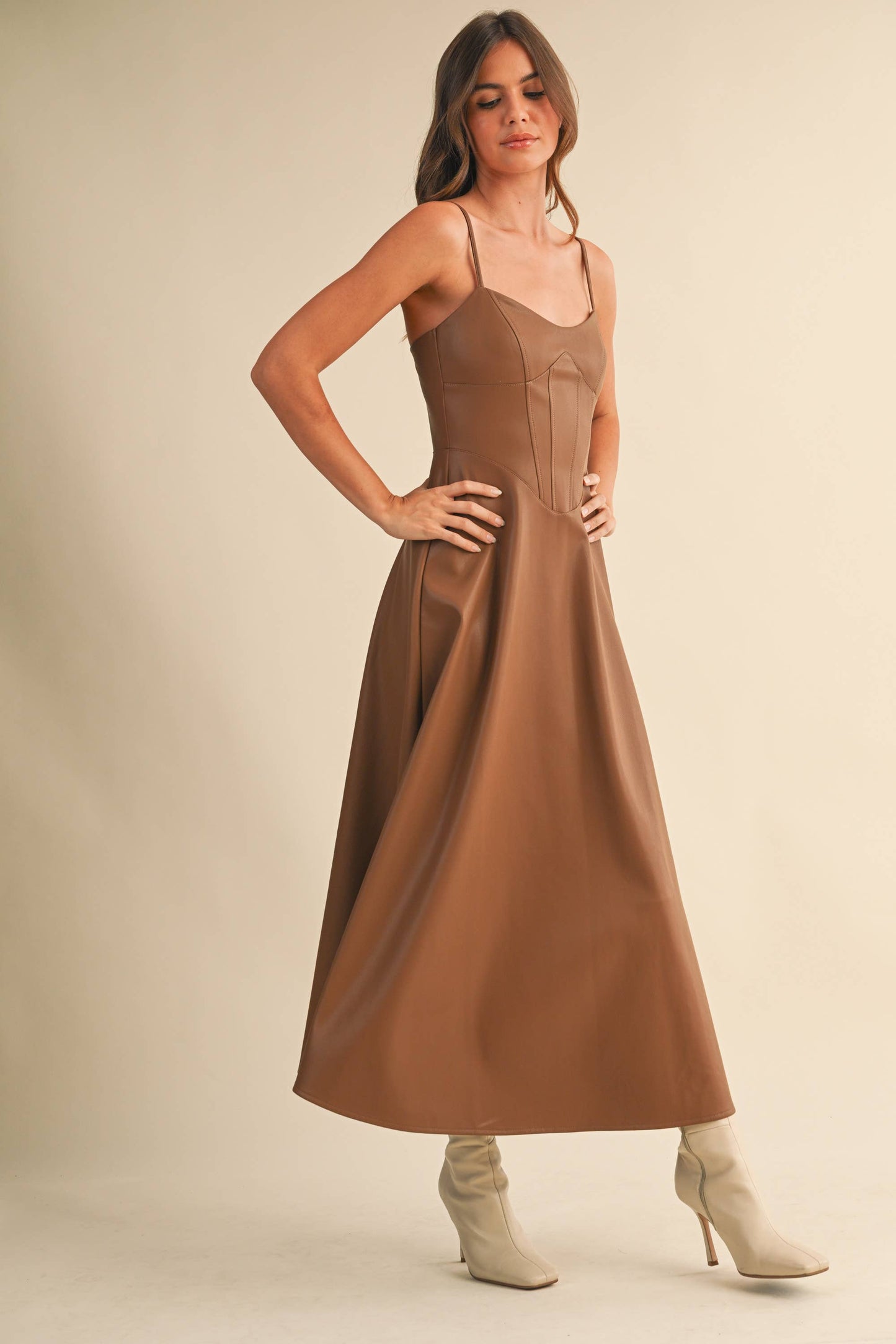 Leather Midi Dress