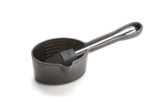 Cast Iron Sauce Pot with Basting Brush