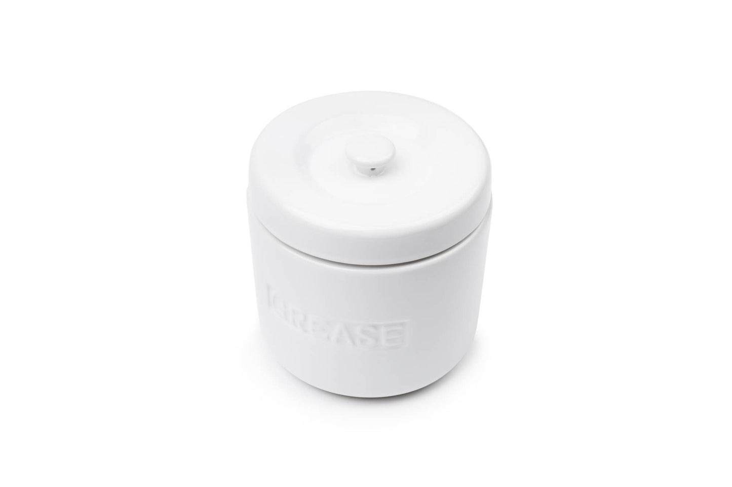 Fox Run Porcelain Grease Container, White, 5" x 5" x 5"