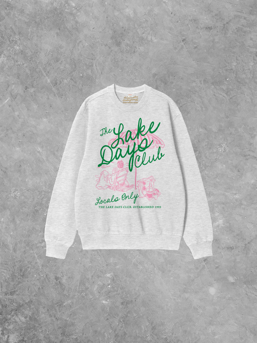 The Lake Days Club, Summer Boxy Cotton Sweatshirt
