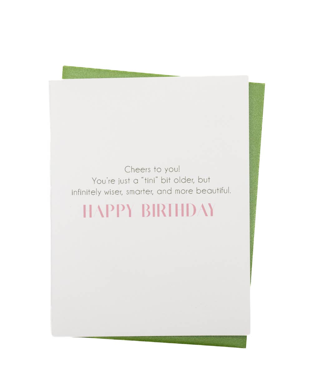 'Tini Bit Older' Olive Martini Birthday Greeting Card