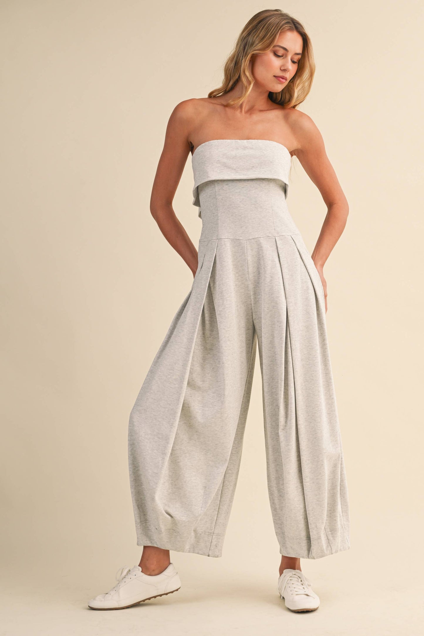 Strapless Barrel Jumpsuit