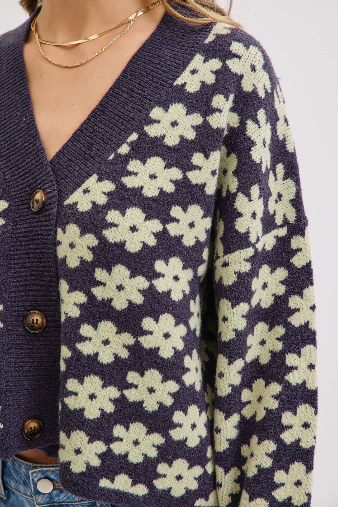 Floral Print Cardigan