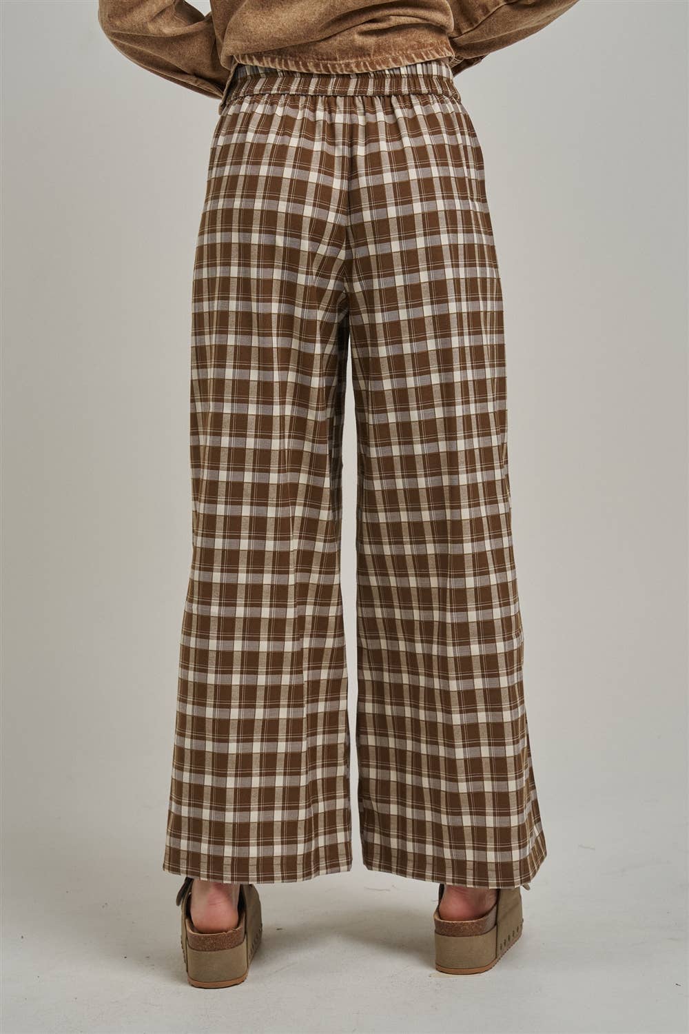 Fall Plaid Wide Leg Pants
