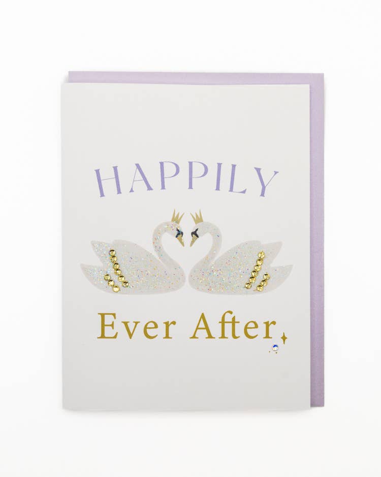 'Royal Swans' Wedding Greeting Card