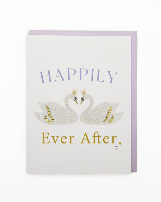 'Royal Swans' Wedding Greeting Card