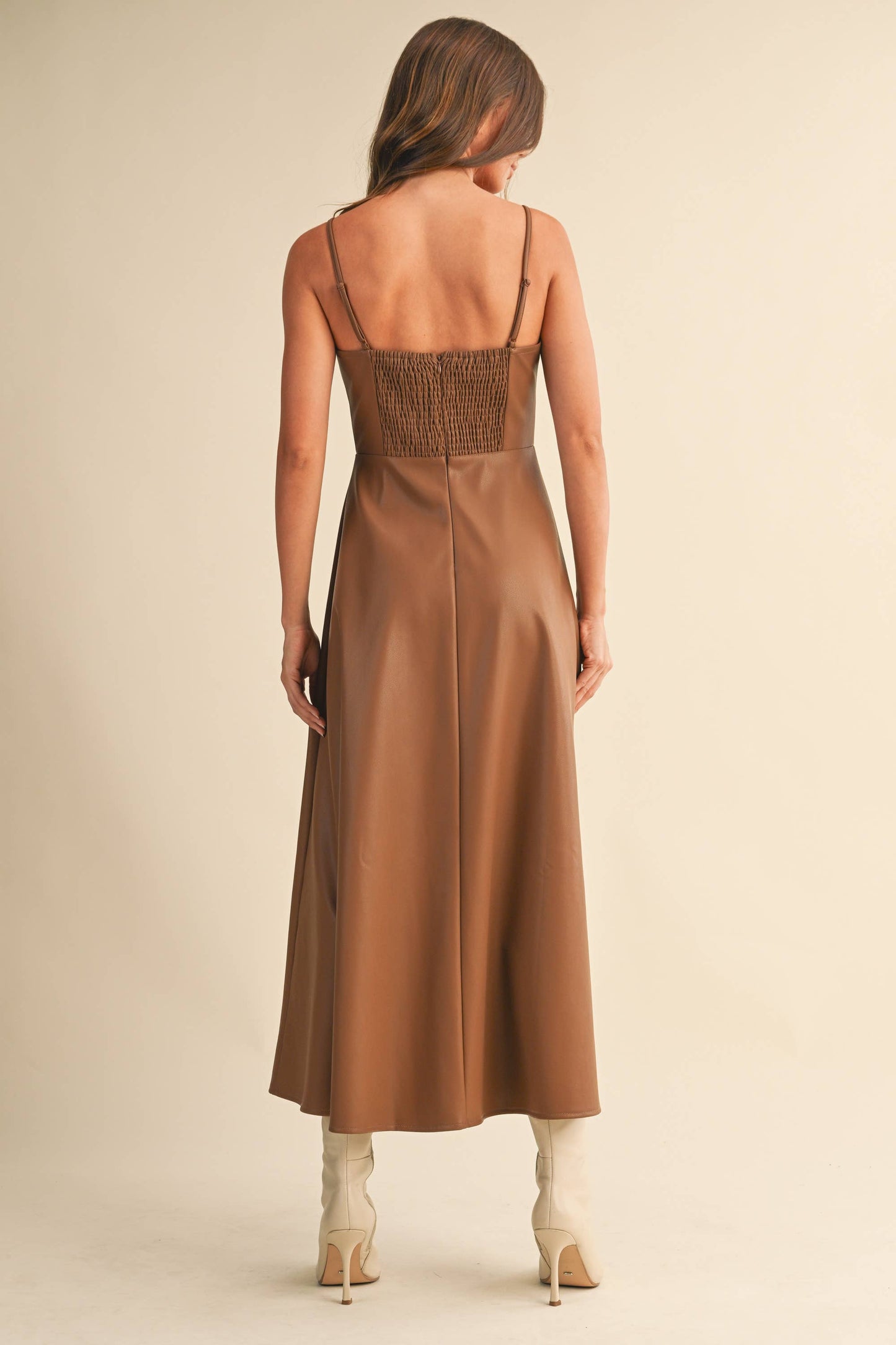 Leather Midi Dress