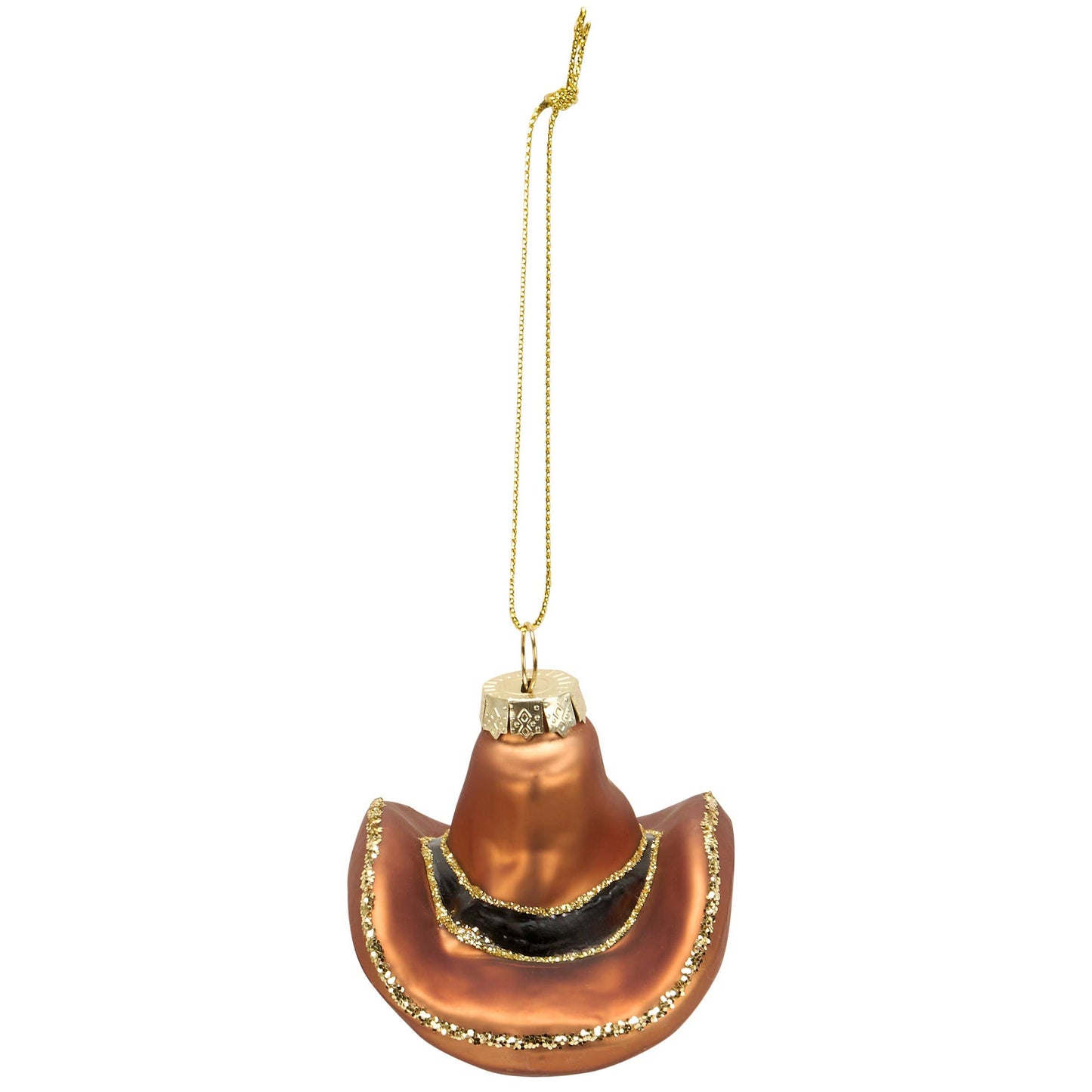 Glass Cowboy Hat Ornament