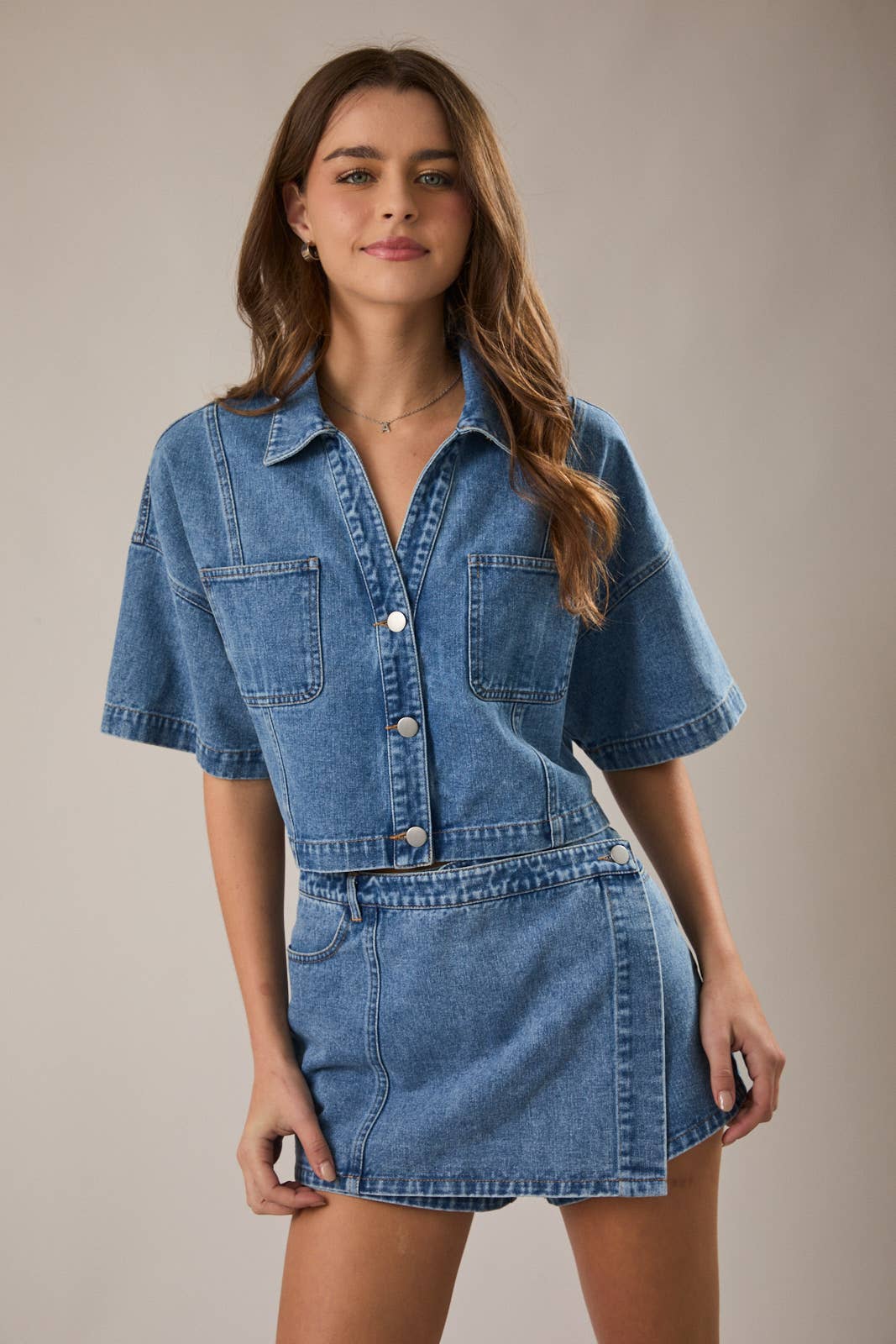 Denim Crop Top