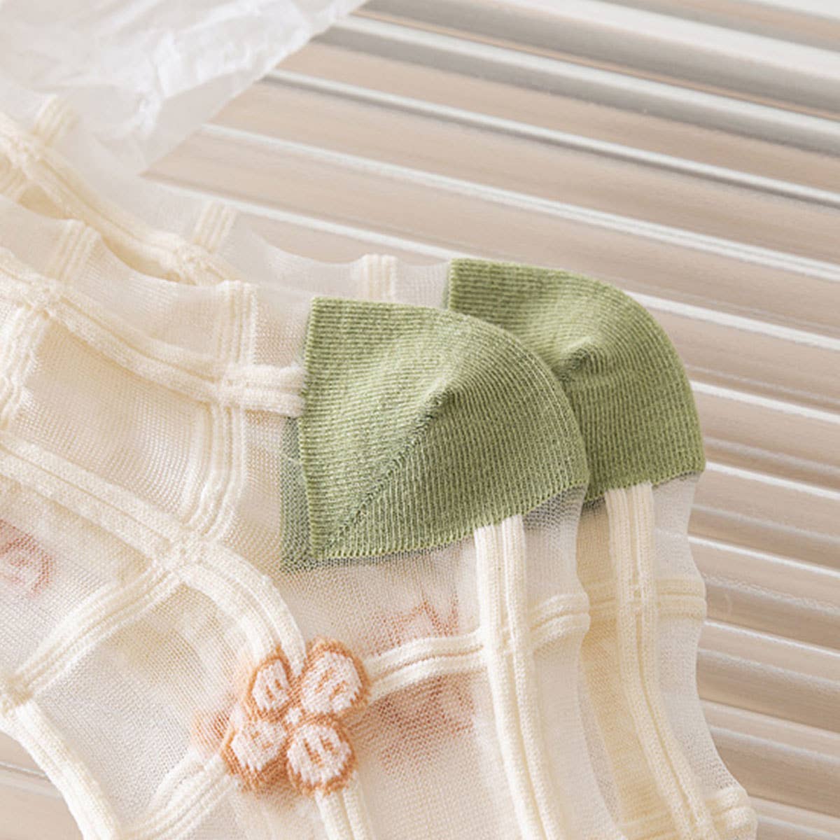 Floral Sheer Mesh Socks