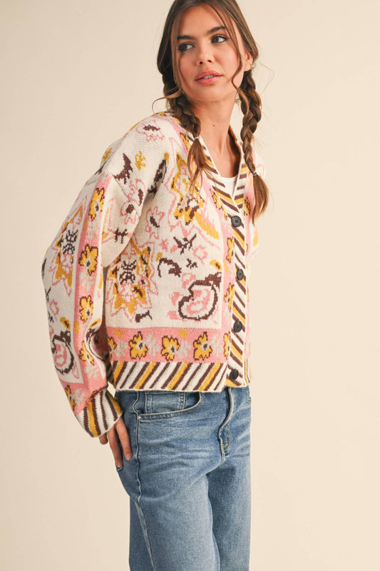 Paisley Sweater Cardigan