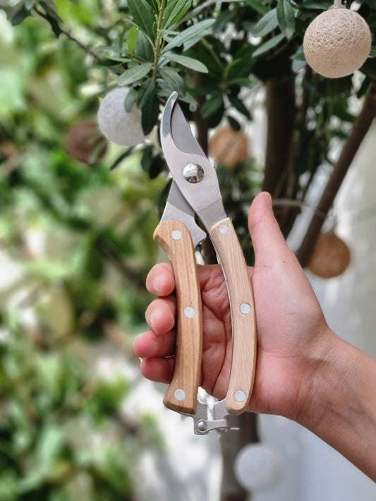 Metal Pruner with Wooden Handle