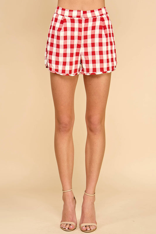 Red Gingham Shorts