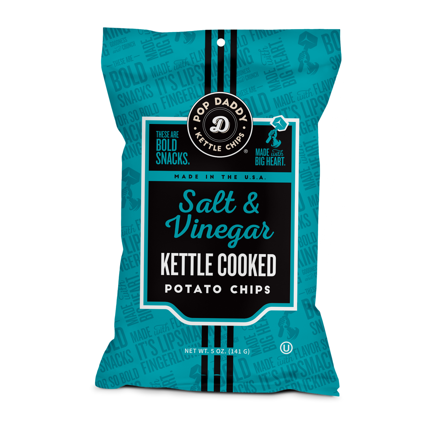 Kettle Cooked Potato Chips - 5oz - Salt & Vinegar