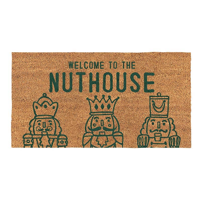 Face to Face Coir Doormat - Welcome to The Nuthouse