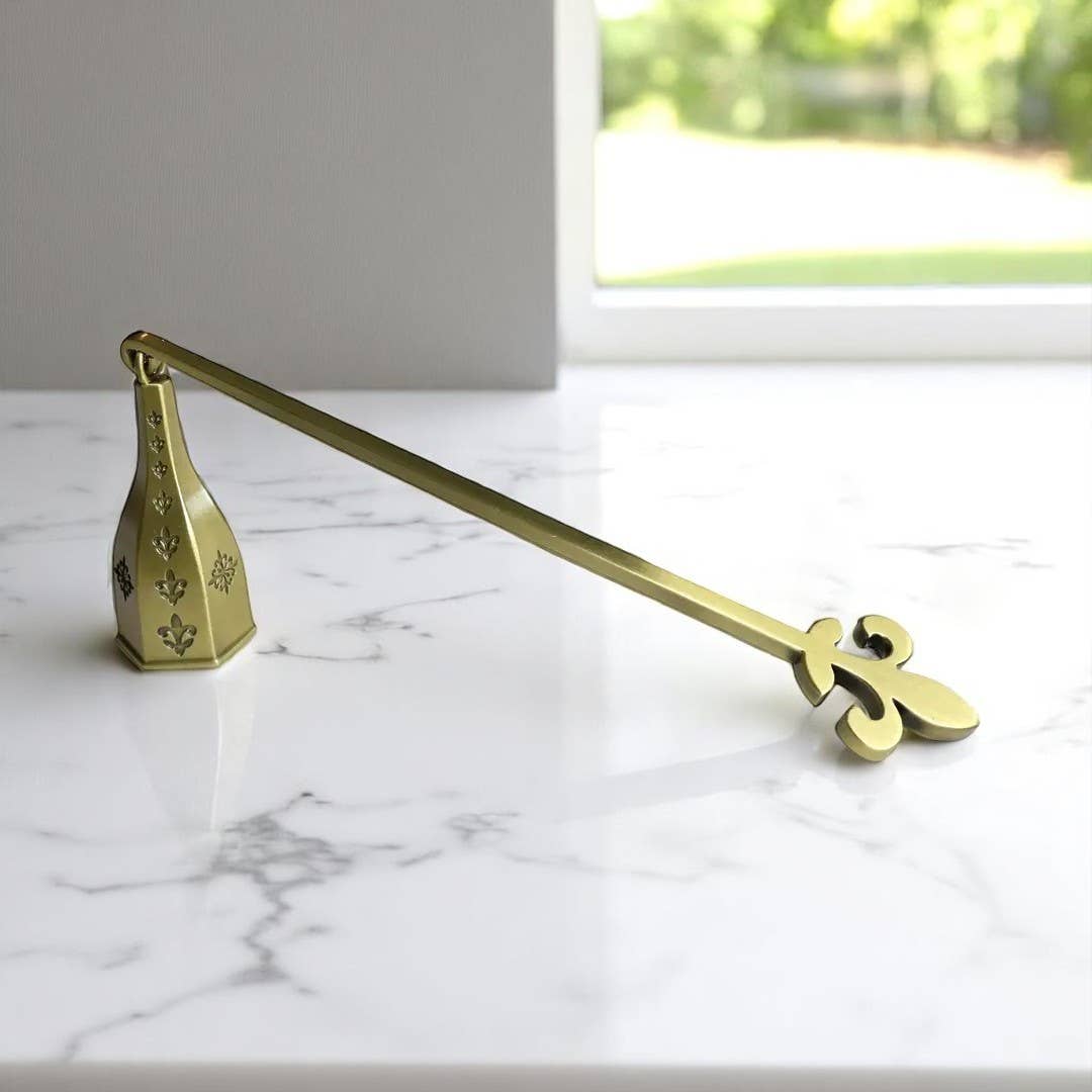 Fleur De Lis Snuffer With Antique Brass Finish