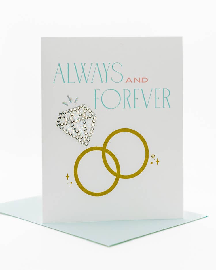 'Always and Forever' Wedding Ring Greeting Card