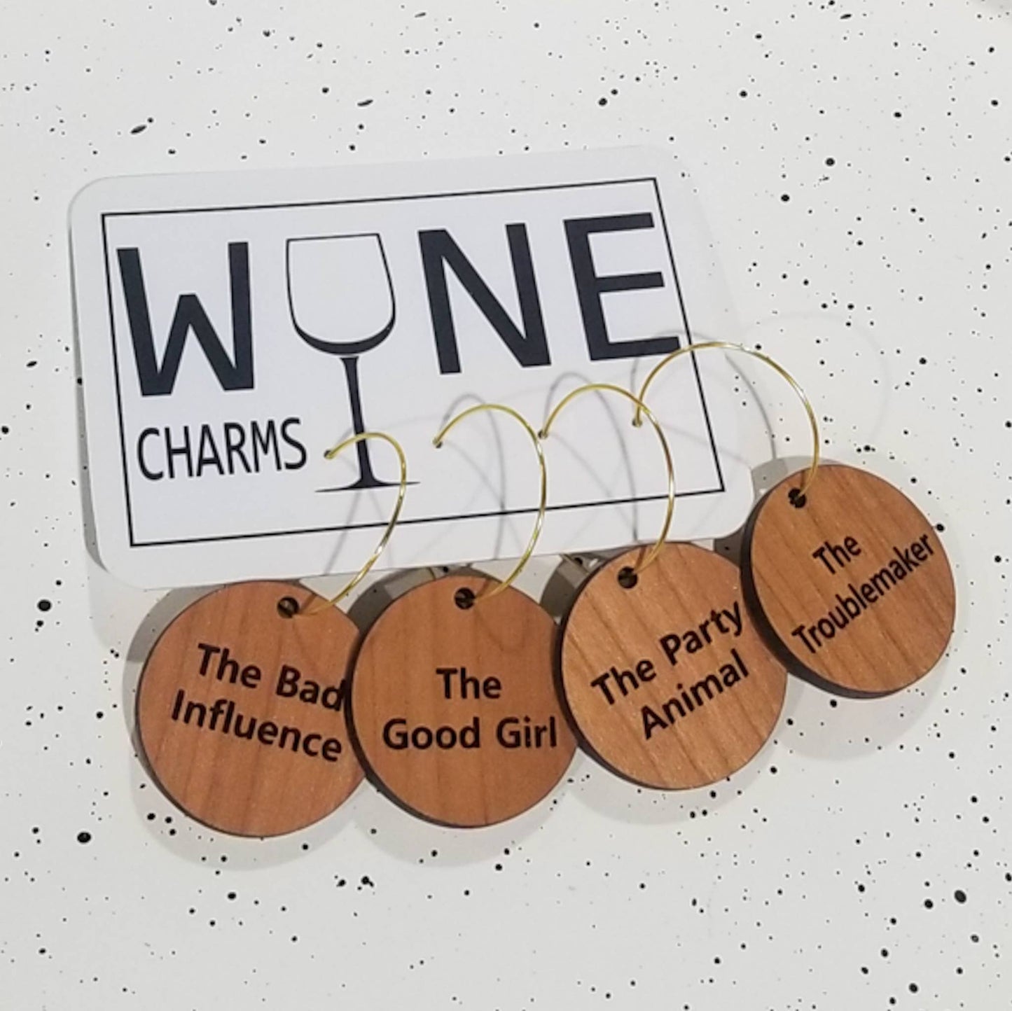 Party Animal Wine Charms