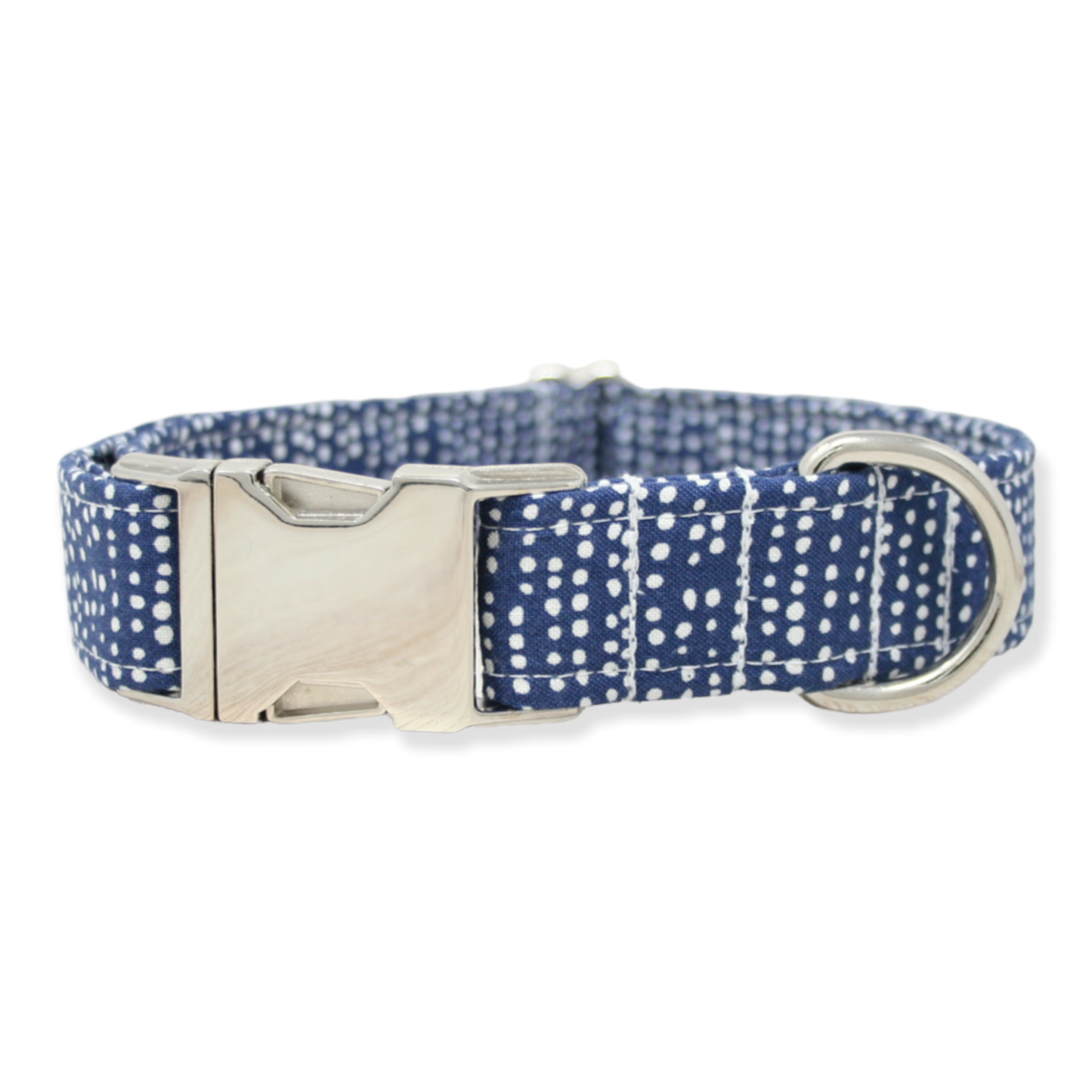 Blue Dog Collar | Navy Ditsy Dots