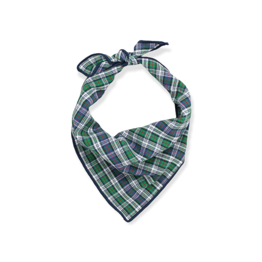 Dog Bandana | Blue Green Plaid