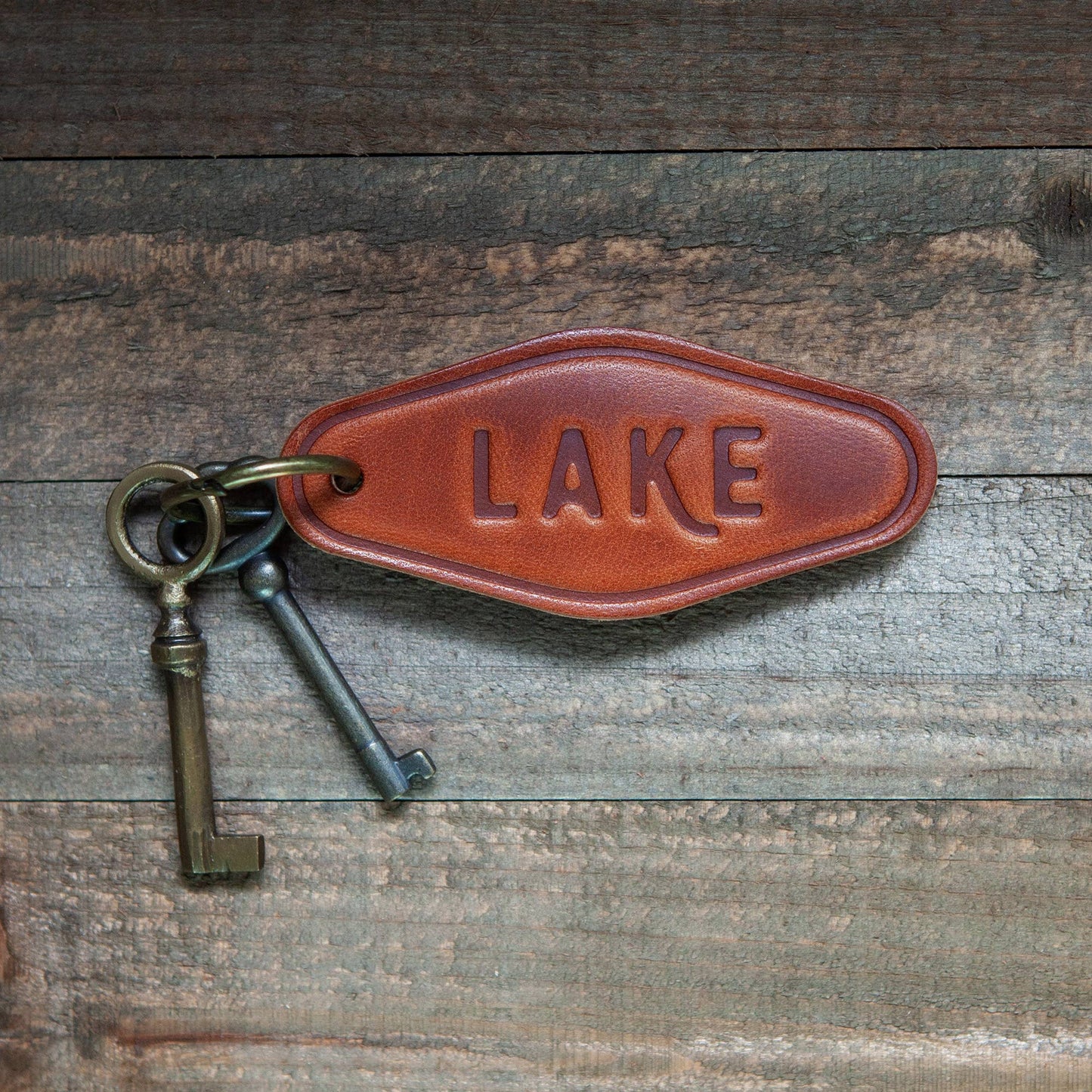 Lake Leather Keychain Motel Style