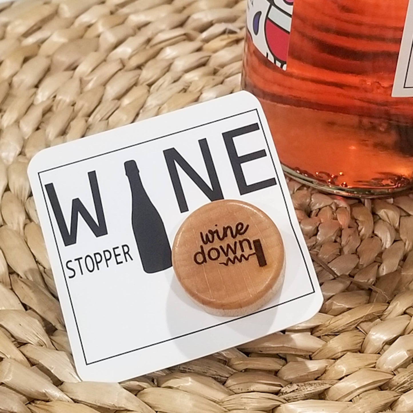 Wine Down Bottle Stopper