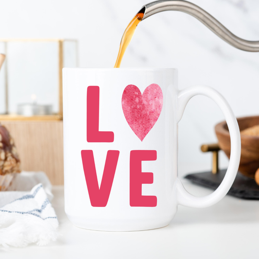 Love Heart Ceramic Coffee Mug