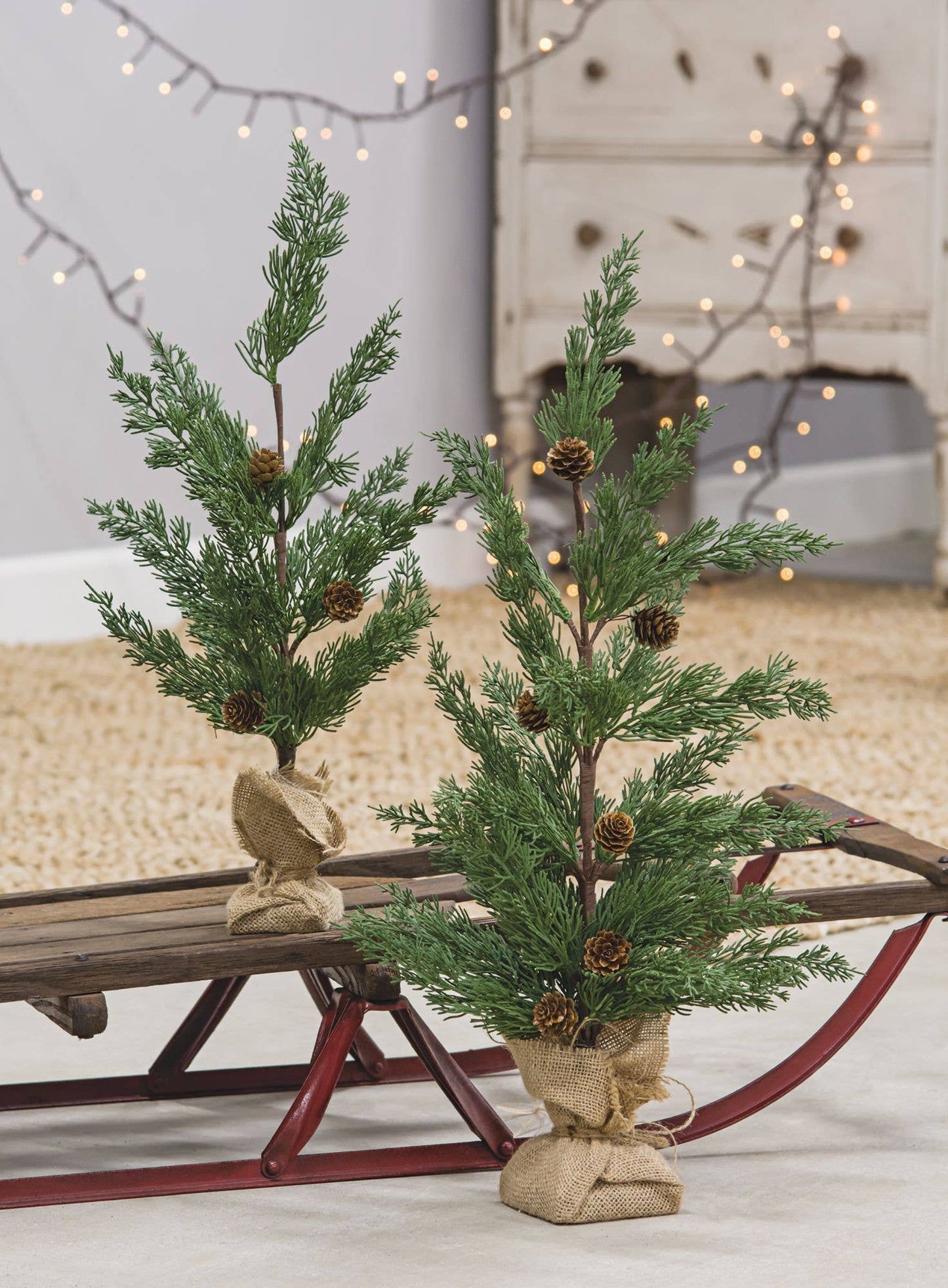 Pinecone Tree With Burlap Base