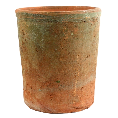 Rustic Terra Cotta Cylinder - Lrg - Antique